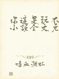 你这是玩不起呀小说全文免费阅读