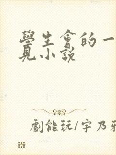 学生会的一己之见小说封面