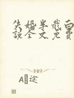 失婚半截白菜小说全文免费阅读