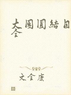 大团圆结目录大全