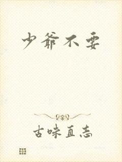少爷不要封面