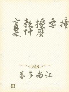 言教授要撞坏了是什么