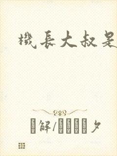机长大叔是饿狼