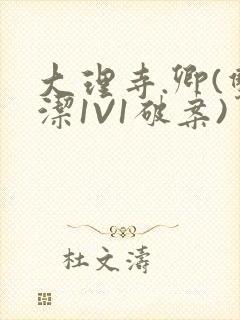 大理寺.卿(双洁1V1破案)封面