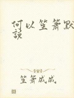 何以笙箫默 小说