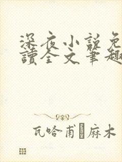 深夜小说免费阅读全文笔趣阁封面