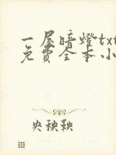 一屋暗灯txt免费全本小说电子书