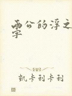两公的浮之手中字