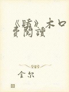 《赌》木口银免费阅读封面