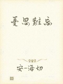 忧思难忘封面