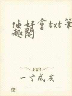 他好会txt笔趣阁