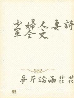 少妇人妻诗雨小军全文