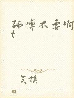 师傅不要啊txt封面