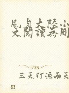 风月大陆小说全文阅读无删减