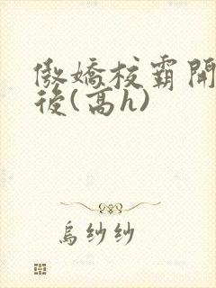 傲娇校霸开荤以后(高h)封面