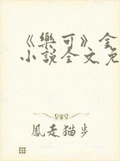 《乐可》金银花小说全文免费阅读封面