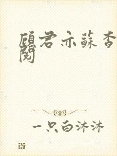 顾君亦苏杳免费阅