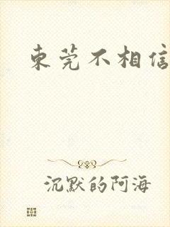 东莞不相信眼泪封面