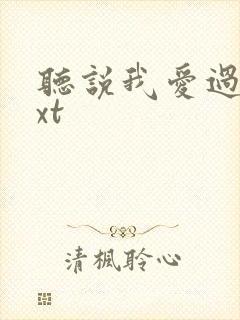听说我爱过你txt