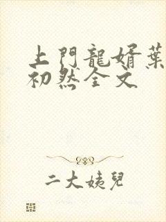 上门龙婿叶辰萧初然全文