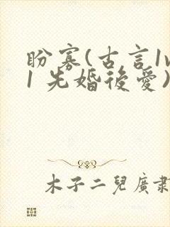 盼寡(古言1v1 先婚后爱)