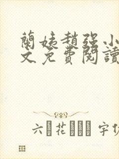 兰姨赵强小说全文免费阅读