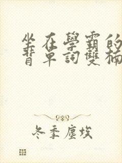坐在学霸的鸡上背单词双楠