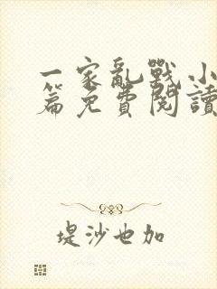 一家乱战小说全篇免费阅读封面