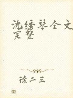 沈绣琴全文阅读完整