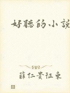 好听的小说名字封面