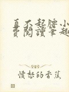 直不起腰小说免费阅读笔趣阁无弹窗