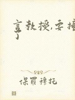 言教授,要撞坏了
