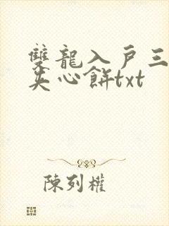 双龙入户三人行夹心饼txt