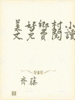美好乡村小说全文免费阅读封面