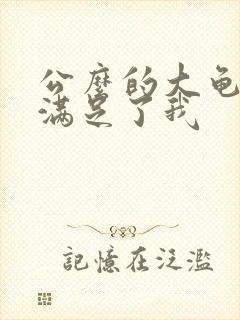 公么的大龟强大满足了我