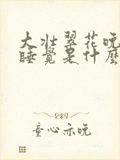 大壮翠花晚上不睡觉是什么电视剧