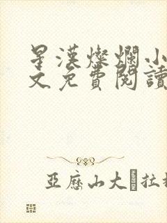 星汉灿烂小说全文免费阅读封面