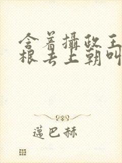 含着摄政王的紫根去上朝叫什么
