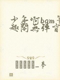 少年啊bgm笔趣阁无弹窗免费