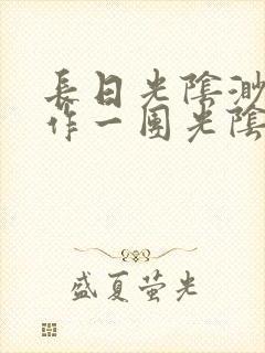 长日光阴渺渺乱作一团光阴似箭封面