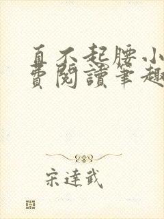直不起腰小说免费阅读笔趣阁无弹窗