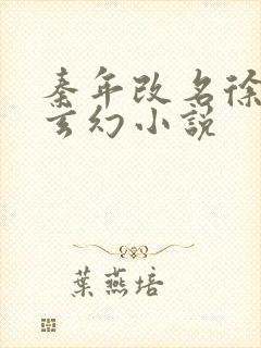 秦年改名徐年的玄幻小说封面