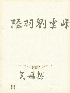 陆羽刘云峰封面