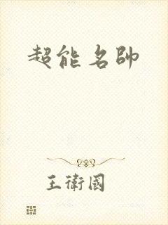 超能名帅封面
