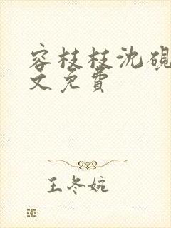 容枝枝沈砚书全文免费