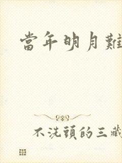 当年明月难寻
