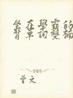 坐在学霸的鸡上背单词双楠