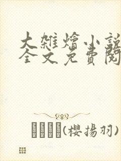 大杂烩小说在线全文免费阅读笔趣阁