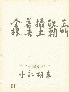 含着摄政王的紫根去上朝叫什么