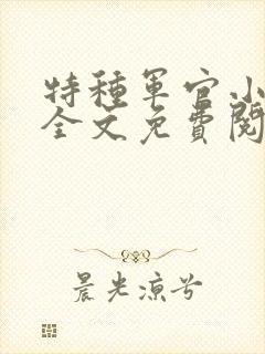 特种军官小小妻全文免费阅读
